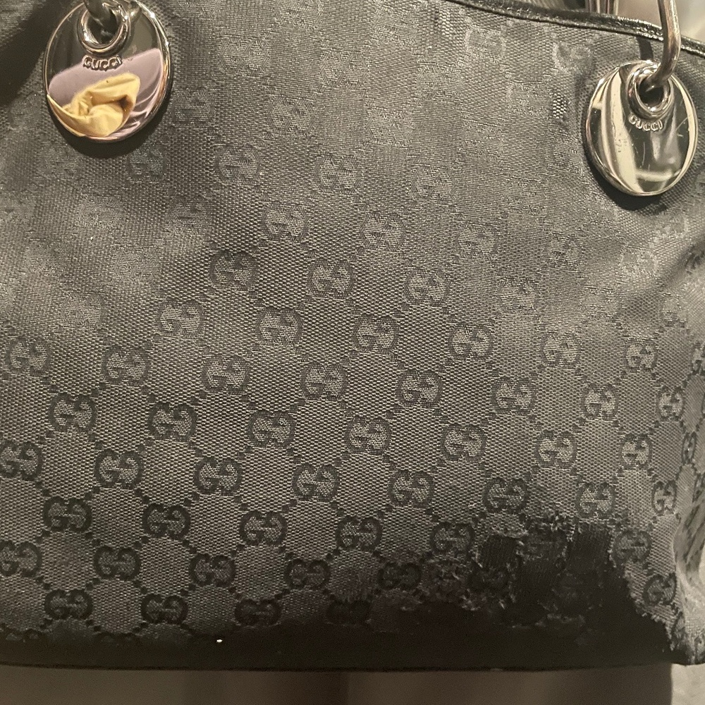 Gucci Monogram Messenger Tote – Double Straps, Project/Repair Condition
